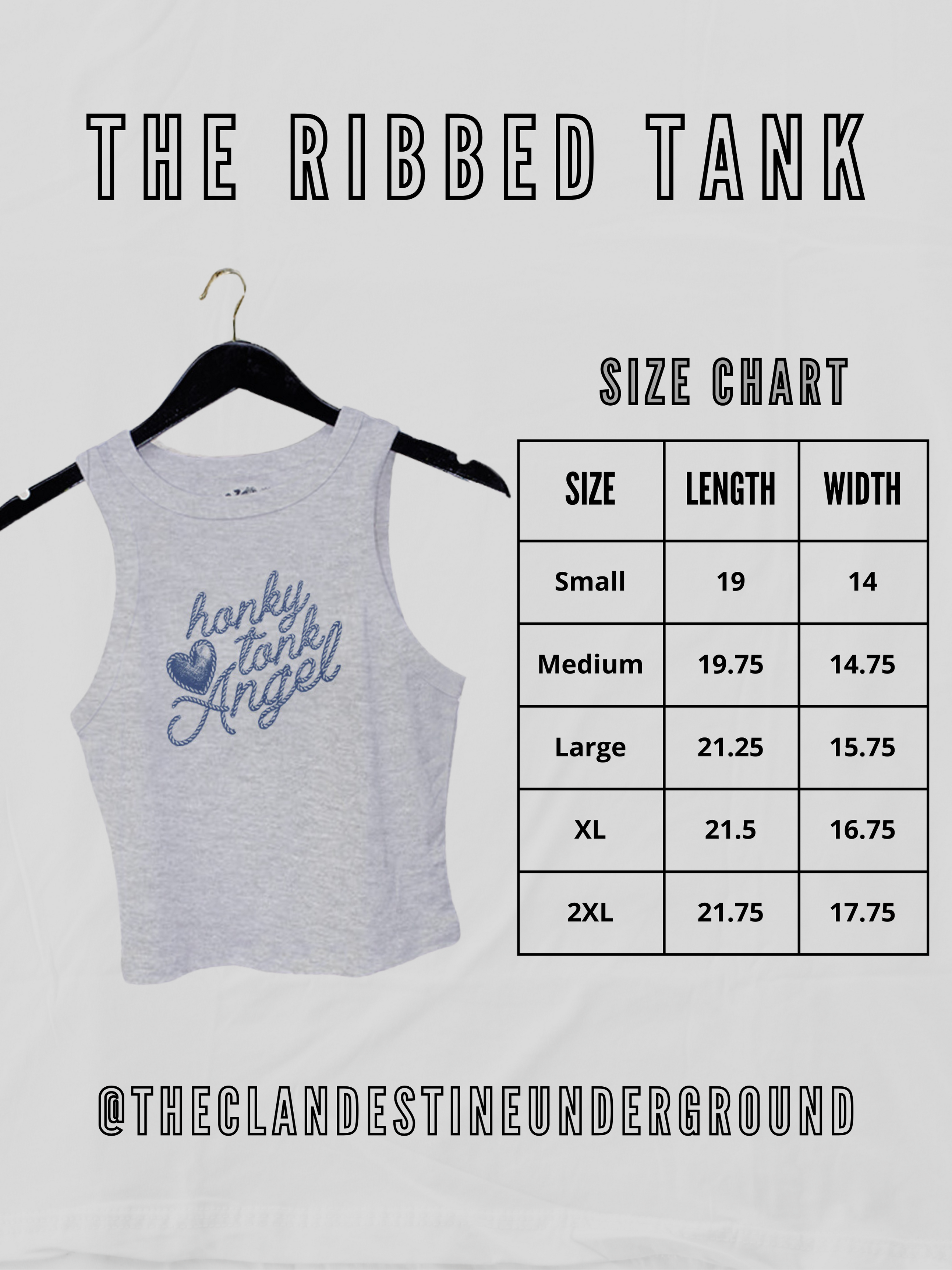 Underground Original Design: Giddy Up Cowboy! Western Micro-Ribbed Tank